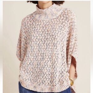 Anthropologie Akemi + Kin Open Stitch Poncho Sweater One Size OB1131995
